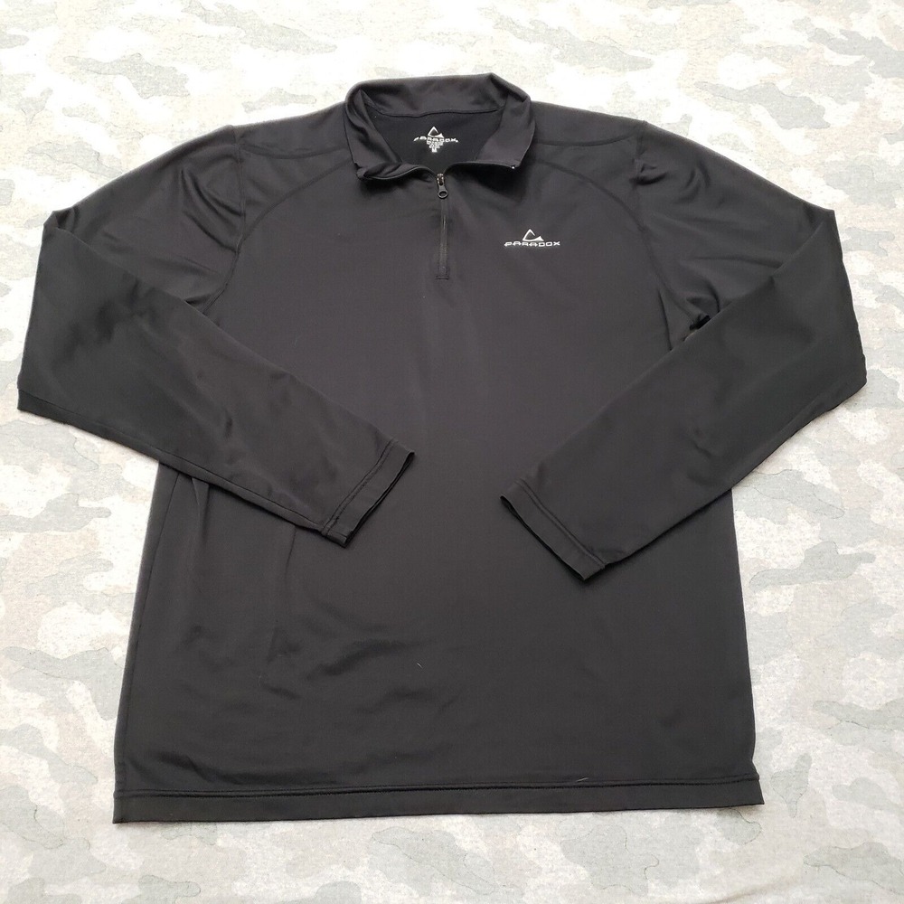 Paradox Shirt Mens Medium Black 1/4 Zip Long‎ Sleeve Outdoors